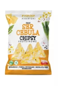 Chrupki piramidki proteinowe o smaku sera i cebuli bezglutenowe