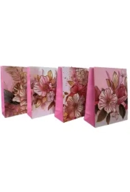 Torba prezentowa L kwiaty MIX