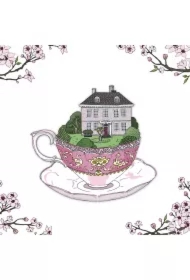 Karnet Swarovski kwadrat CL2405 Dom w filiżance