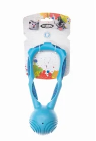 Hantel, gryzak, dla psa, TPR/sznurek, niebieski, 23 x 9, 5 x 8 cm