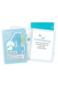 Karnet B6 Urodziny 4 chłopiec