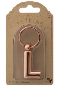 Metalowy brelok do kluczy litera L Keyring
