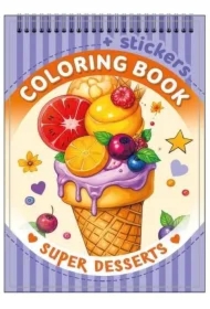 Kolorowanka 105x148 z naklejkami Desery