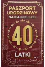 Karnet Urodziny 40 Nowy paszport damskie
