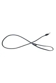 Smycz dla psa okrągła, Serpente, granatowa, skórzana nikiel, 6mm/120cm