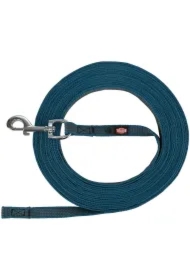 Smycz treningowa, dla psa, taśma, gumowana, petrol, L&ndash; XL: 15 m/17 mm