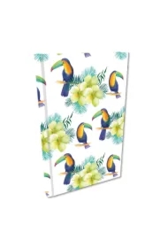 Notes A5 w kratkę Soft Touch Egzotyczne Tukany