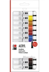 Farby akrylowe 12ml 12 kolorów