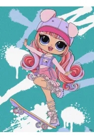Malowanie po numerach - Tweens LOL Skate Dance