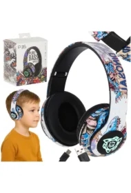 Słuchawki bezprzewodowe nauszne Bluetooth RGB Gaming Sport 150mAh