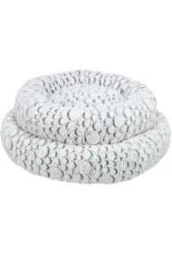 Mila, legowisko, dla psa/kota, biało/szare, owalne, śr. 50 cm