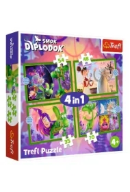 Puzzle 4w1 - Świat Smoka Diplodoka (35+48+54+70 el.)