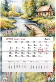 Kalendarz 2026 jednodzielny Chatka