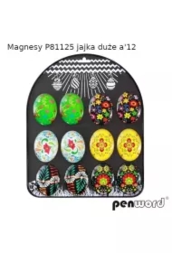 Magnesy świąteczne pisanki duże 12 szt
