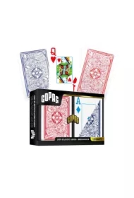 Legacy Bridge Size Jumbo Index, karty do gry, podwójna talia (czerwone i niebieskie)