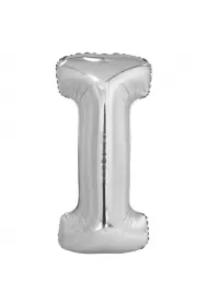 Balon foliowy litera I srebrna