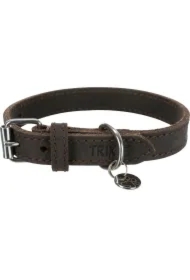 Rustic obroża, dla psa, ciemnobrązowa, XS&ndash;S: 27&ndash;34 cm/18 mm, z grubej skóry