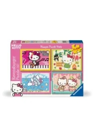 Puzzle dla dzieci 4x100 el. 2D Hello Kitty zestaw