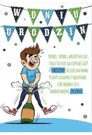 Karnet Comic B6 + koperta wzór nr 28 Urodziny