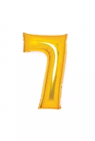 Balon foliowy cyfra 7 złota
