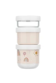 Pojemnik na przekąski piętrowalny Mio 3-częściowy Sunshine & Rainbow 108034065245