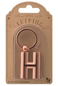 Metalowy brelok do kluczy litera H Keyring