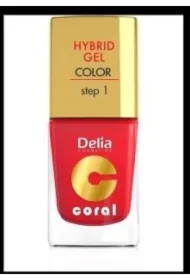 Coral Hybrid Gel 01 Czerwony Emalia do paznokci