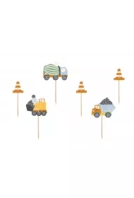 Dekoracje do muffinek Pojazdy budowlane