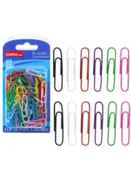 Spinacze biurowe kolorowe 33mm 90 szt