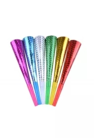 Trąbka karnawałowa papierowa holograficzna