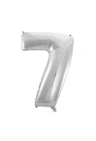 Balon foliowy B&C cyfra 7 srebrna