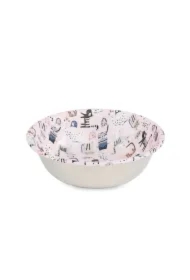 Miska, dla kota, ze stali nierdzewnej, emaliowana, wzór COLORFUL KITTENS