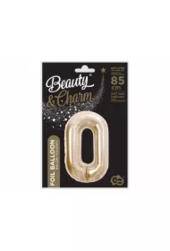 Balon foliowy B&C cyfra 0 szampański