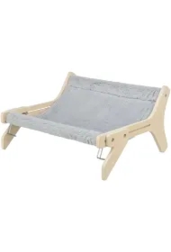 Hamak, dla kota, drewno/plusz, 47 x 24 x 38 cm, wolnostojący lub do zawieszenia