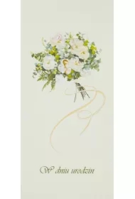 Karnet Urodziny DL U16 - Bukiet jasny