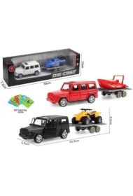 Auto metal z przyczepą otwierane drzwi, karty MIX