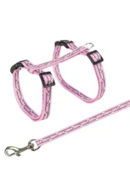 Szelki ze smyczą dla kota regulowane