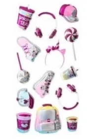 Naklejki shaker 3D - Różowe gadżety