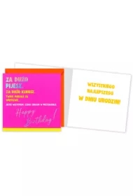 Karnet QR-008 Urodziny (za dużo pijesz)