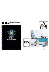 Notatnik A4+/120K kołowy kratka pro gamer