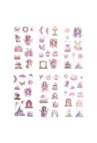 Naklejki PET - Wróżki crystal pink 6ark