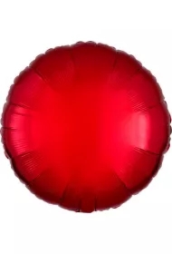 Balon foliowy metalik czerwony okrągły luzem