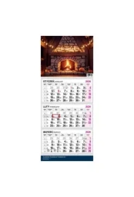 Kalendarz 2026 trójdzielny Kominek