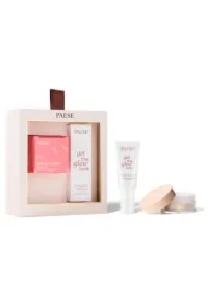 SET All About The Base 1 Get The Glow Look rozświetlający krem do twarzy + Beauty Powder sypki puder jęczmienny