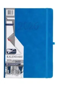 Kalendarz 2026 B5 tygodniowy Jazz niebieski
