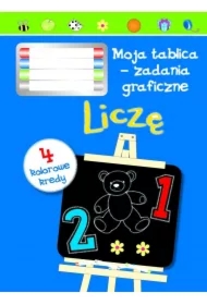 Liczę. Moja tablica. Zadania graficzne + 4 kolorowe kredy