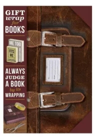 Gift wrap. Papier do książki. Leather satchel