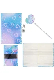 Pamiętnik cekiny serca z długopisem