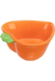 Miska, dla gryzoni, w kształcie marchewki, ceramiczna, 12 x 11 cm