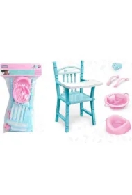 Zestaw dla lalek bobasów krzesełko i akcesoria
